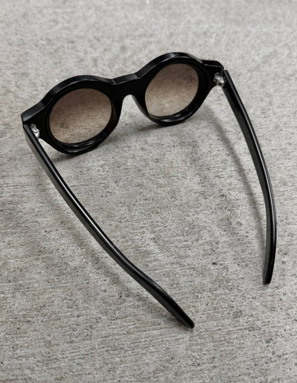 KUBORAUM Maske A1 Black Acetate Gradient Grey Sunglasses
