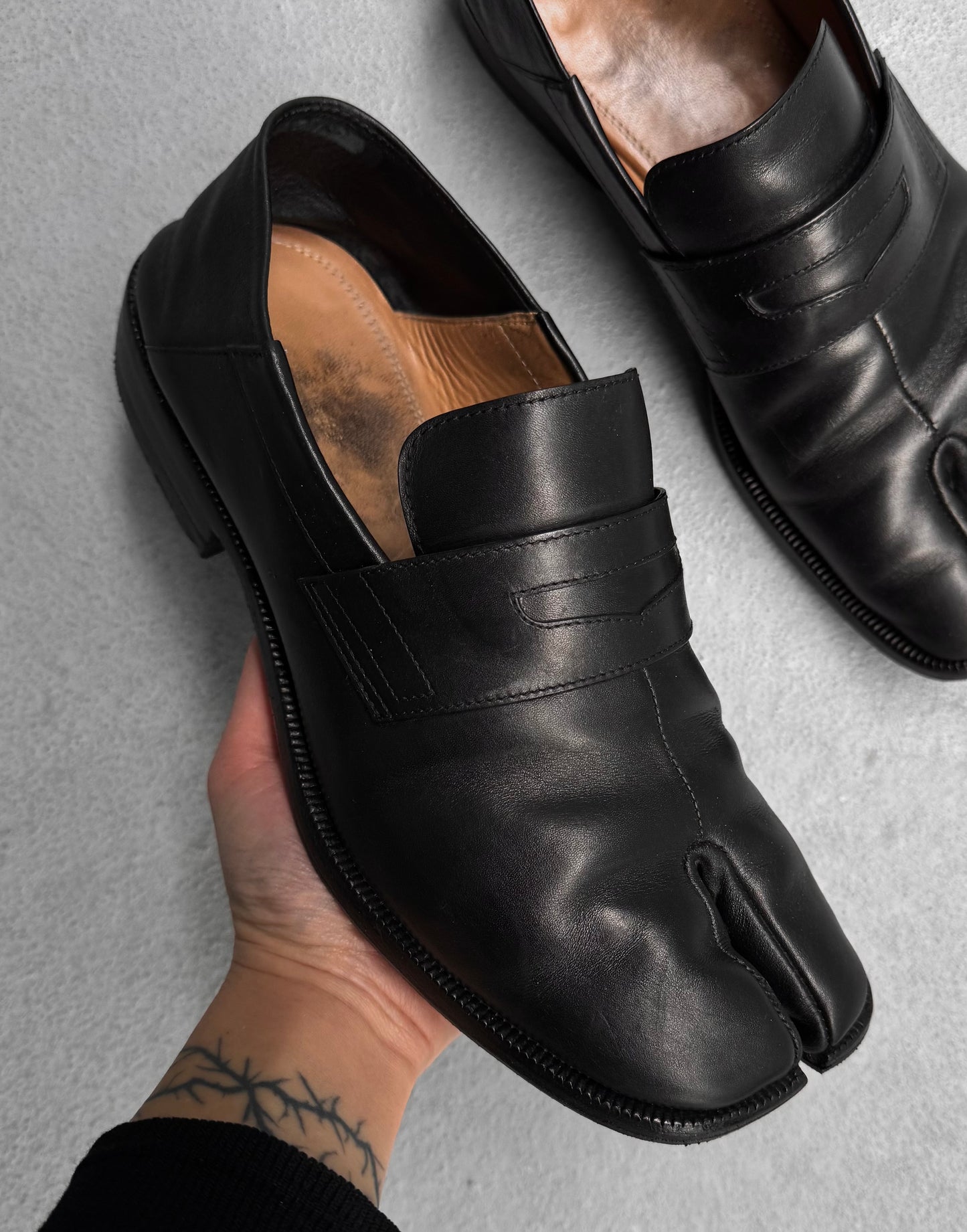 Maison Martin Margiela Leather Tabi Loafers