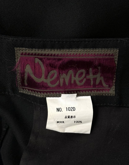 Chistopher Nemeth 'NO.102D' 3D Pleated Knee Wool Crop Pants