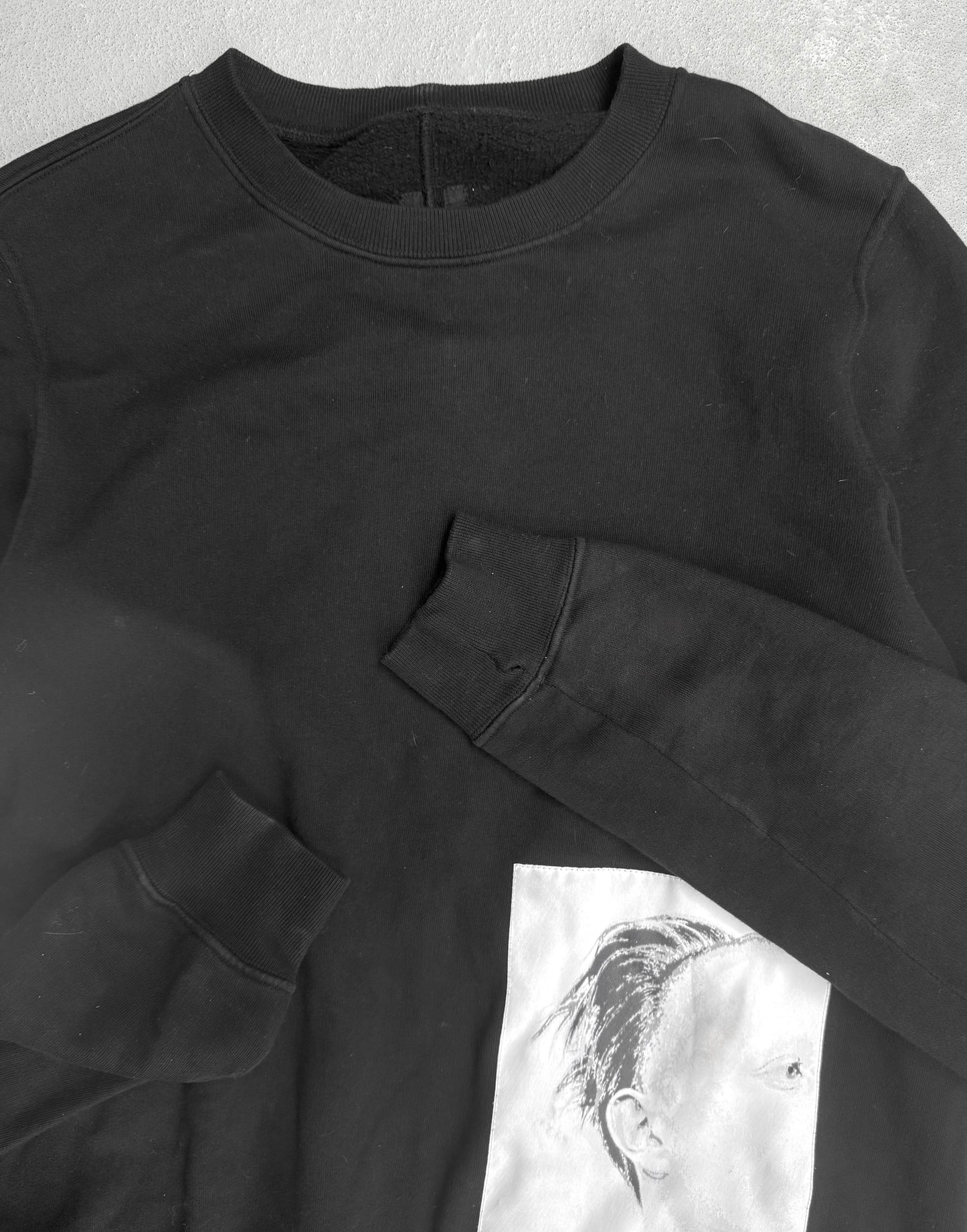 Rick Owens DRKSHDW AW13 "PLINTH" Patch Graphic Long-sleeves Jumper
