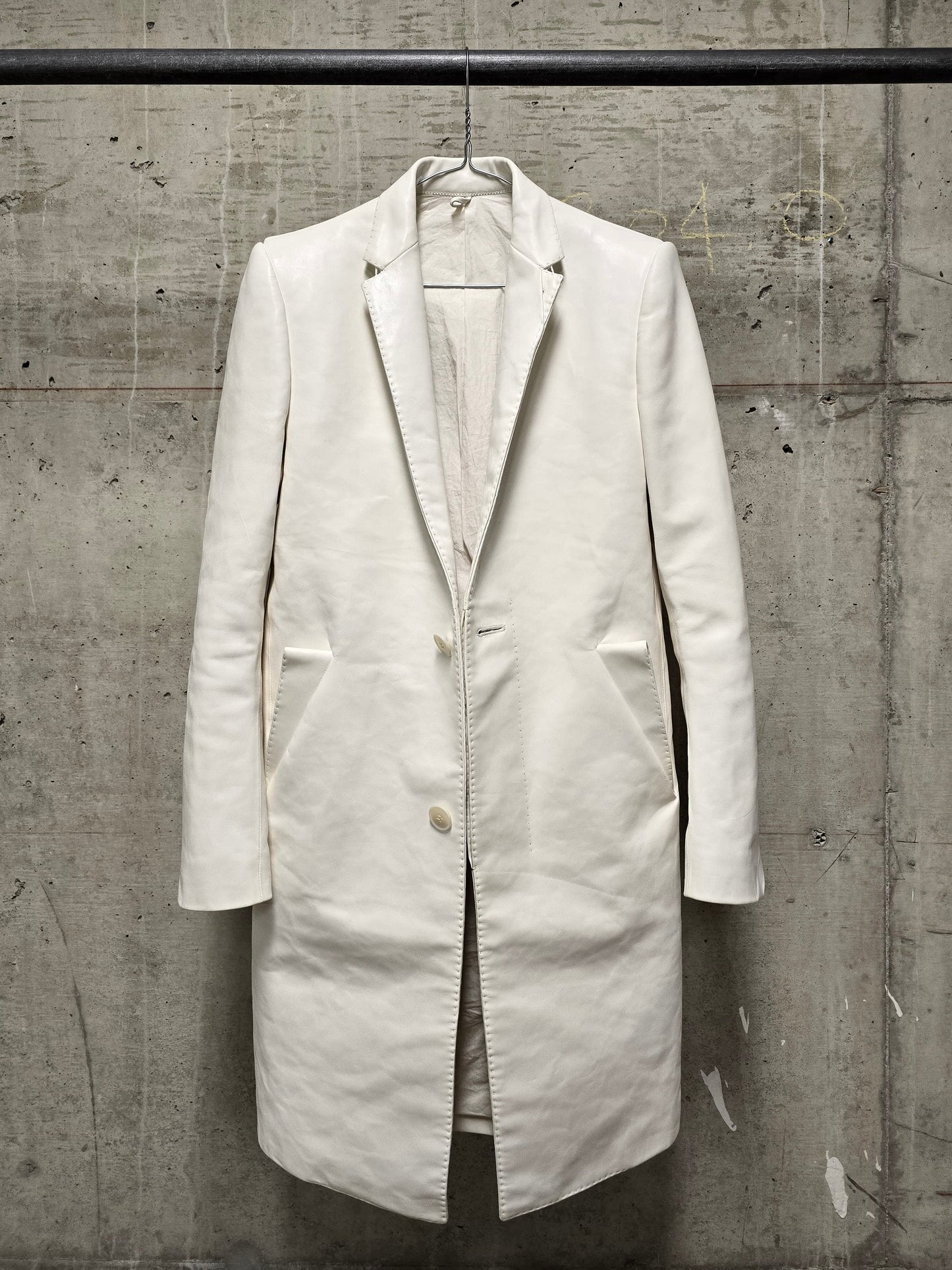 DEEPTI Collection °024-025 Special Order 'LJ-160 RAF-15 Long Leather 2-Button Jacket With Cutaway Detail
