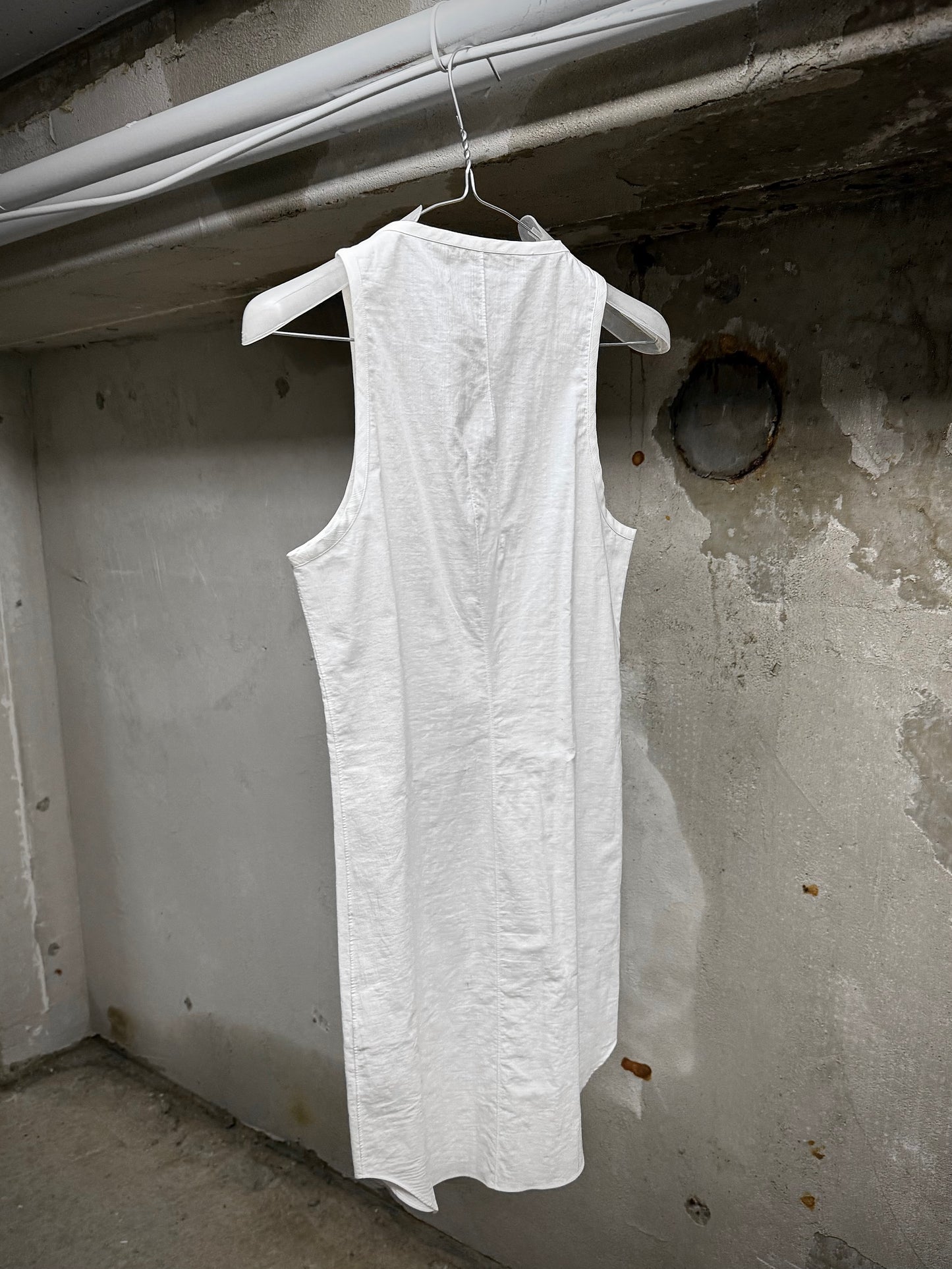 Carol Christian Poell 2010 FE-MALE 'CF/0911 FLAMMEN/1' Dead-end Striped Long Tank Top detail | DRIEW GARMENTS