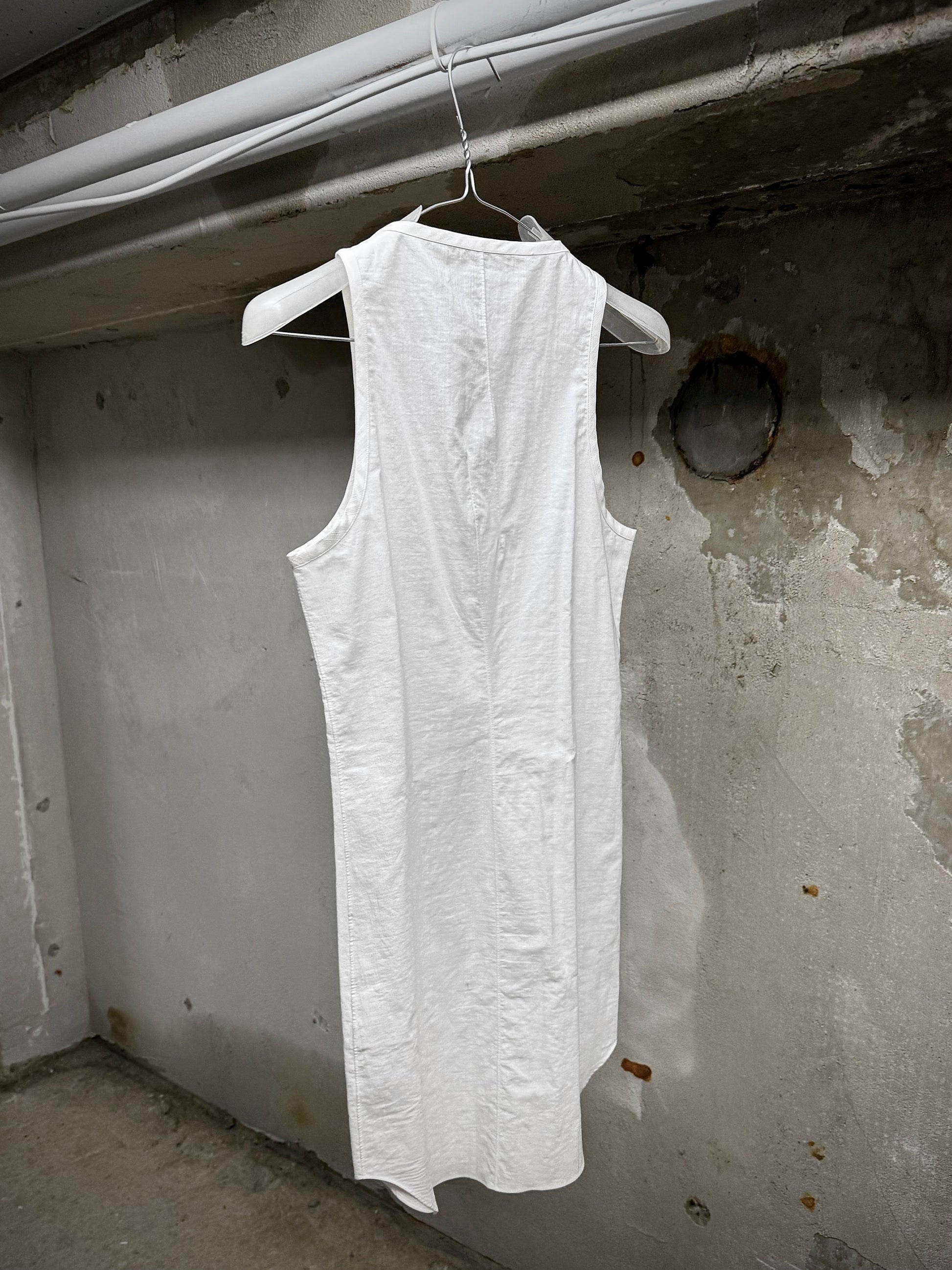 Carol Christian Poell 2010 FE-MALE 'CF/0911 FLAMMEN/1' Dead-end Striped Long Tank Top detail | DRIEW GARMENTS