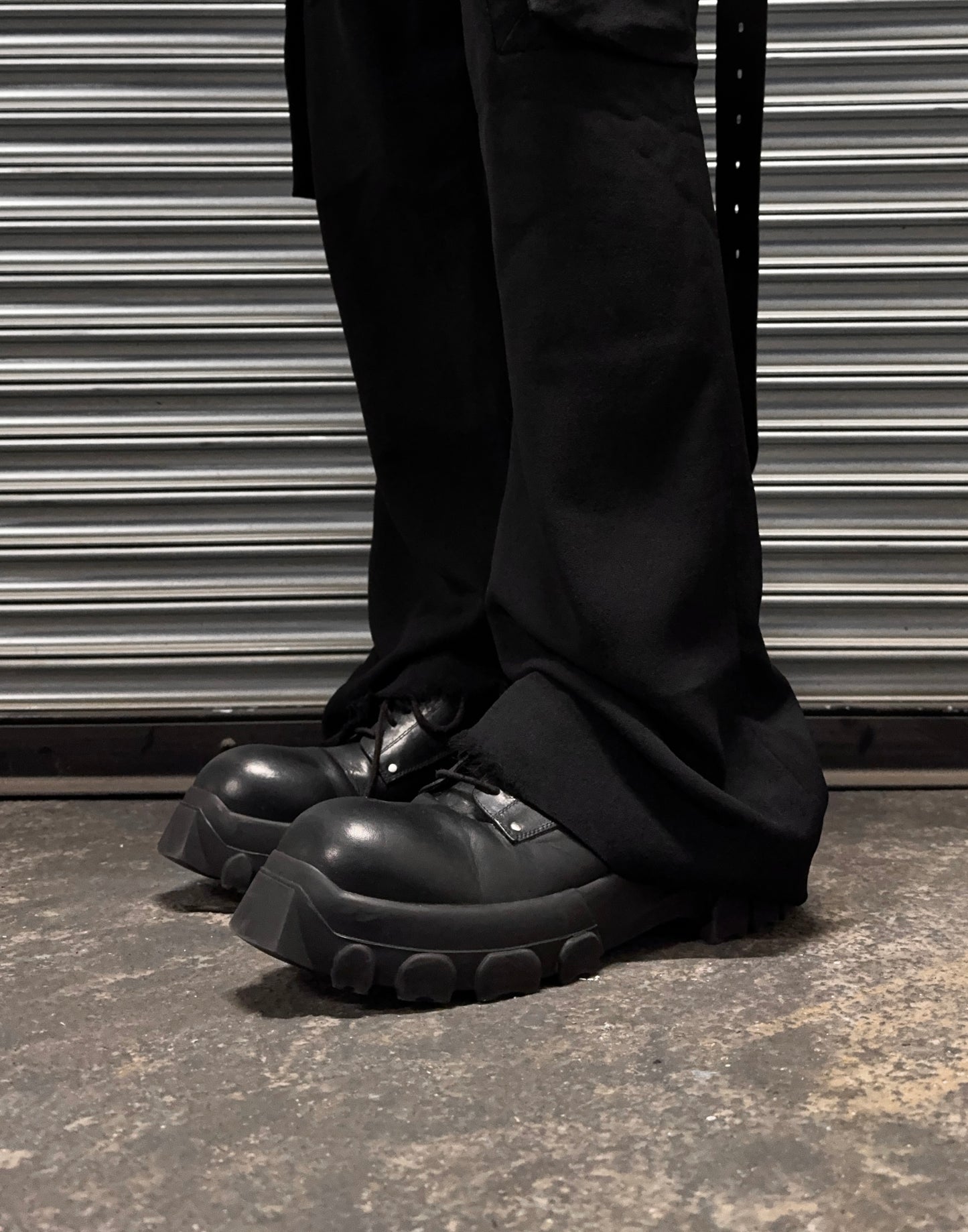 Rick Owens SS24 “LIDO” Bozo Tractor Leather Derbies