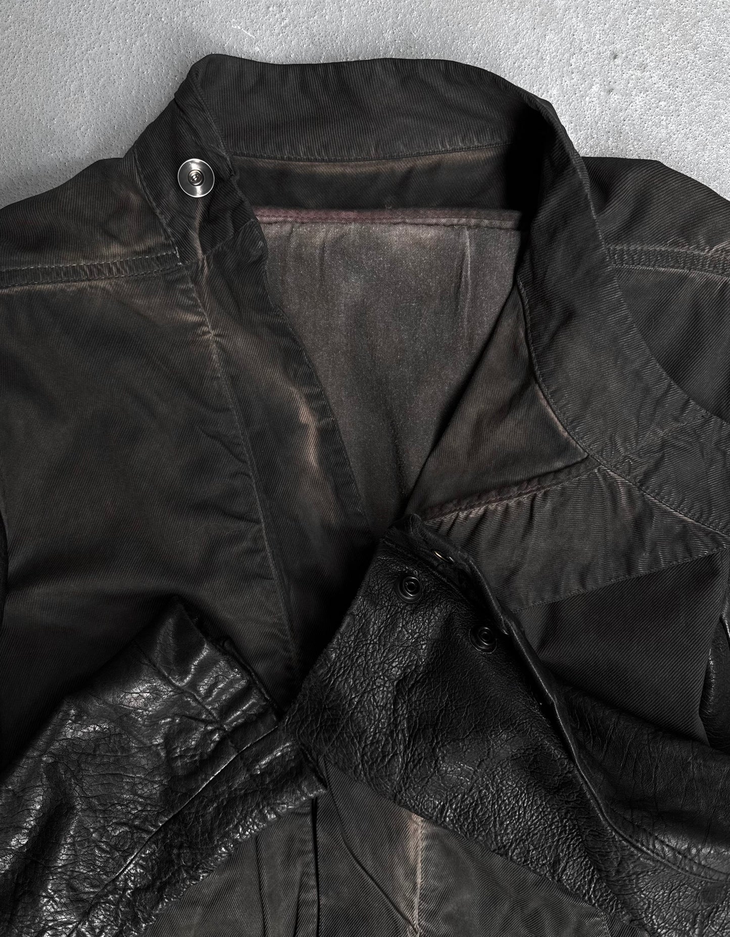 Rick Owens DRKSHDW AW11 “LIMO” Hybrid Lambskin Leather Mud-dyed ‘Slave’ Jacket