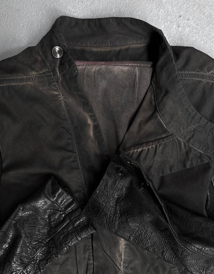 Rick Owens DRKSHDW AW11 “LIMO” Hybrid Lambskin Leather Mud-dyed ‘Slave’ Jacket