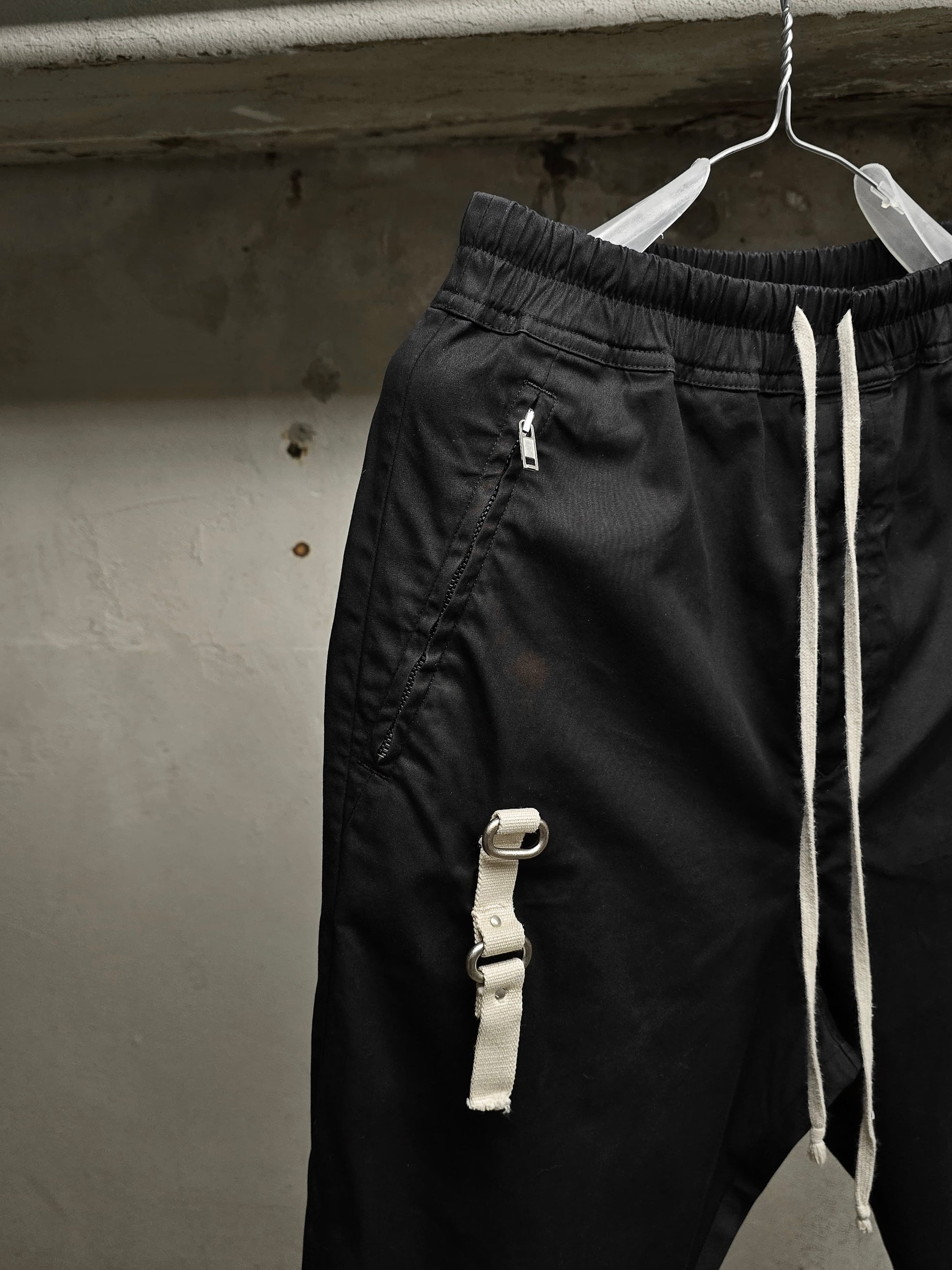 Rick Owens AW19 "LARRY" Drop-crotch Track Pants detail | DRIEW GARMENTS