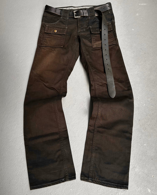 Number (N)ine SS09 Sun Faded Brown Pockets Bootcut Pants