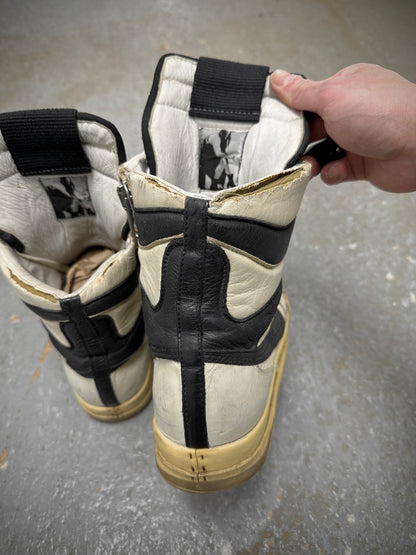 Rick Owens AW06 "DUSTULATOR" 'Reverse Oreo' Dunk Leather Sneakers