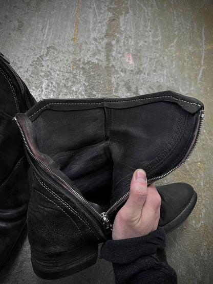 Carol Christian Poell 'AM/2601 CUBS-PTC/10' Object-dyed Horse Culatta Leather Tornado Boots detail | DRIEW GARMENTS
