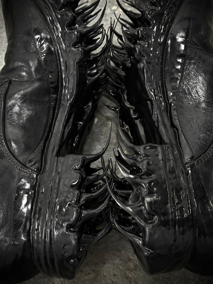 Carol Christian Poell ‘AM/2759SP-IN CORSS-PTC/010B’ Horse Leather Prosthetic Buckle Drip Boots