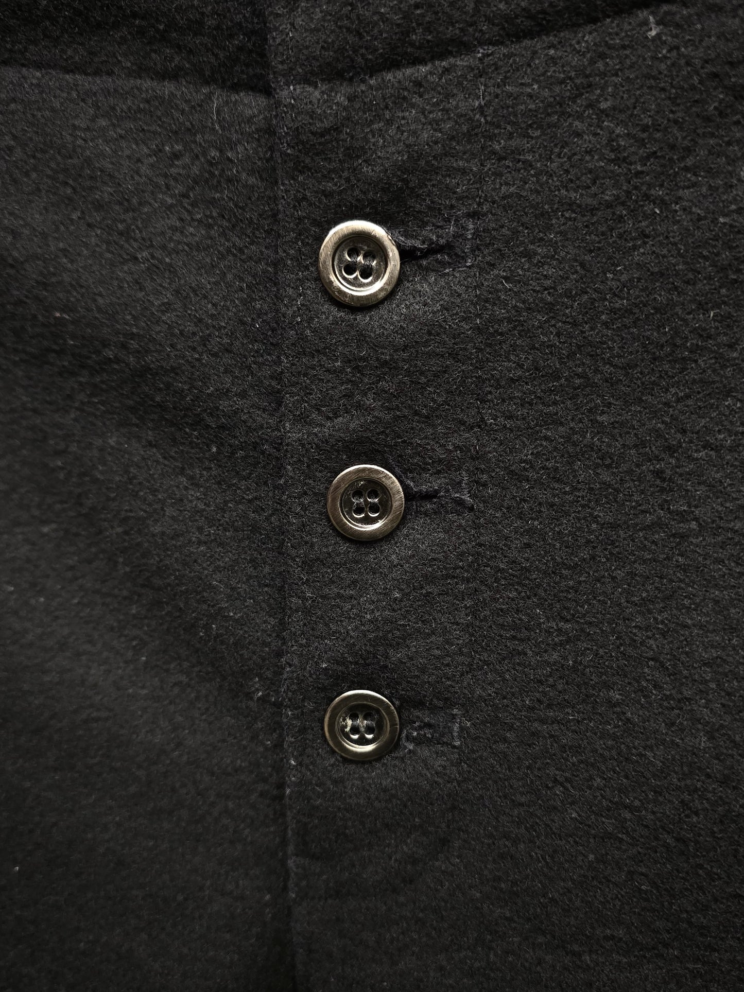 Isamu Katayama "BACKLASH" Blistered Sheepskin Trim Wool Bootcut Pants detail | DRIEW GARMENTS