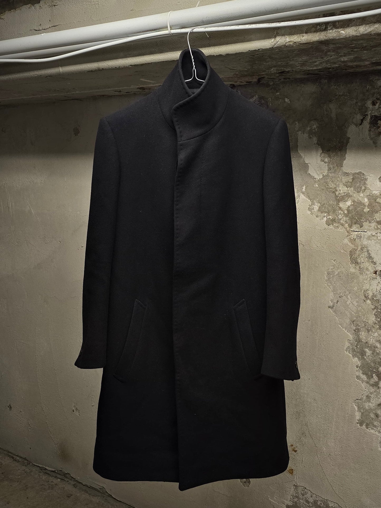 Carol Christian Poell AW01-02 "Public Freedom" High Neck Wool Coat | Archive Fashion Toronto