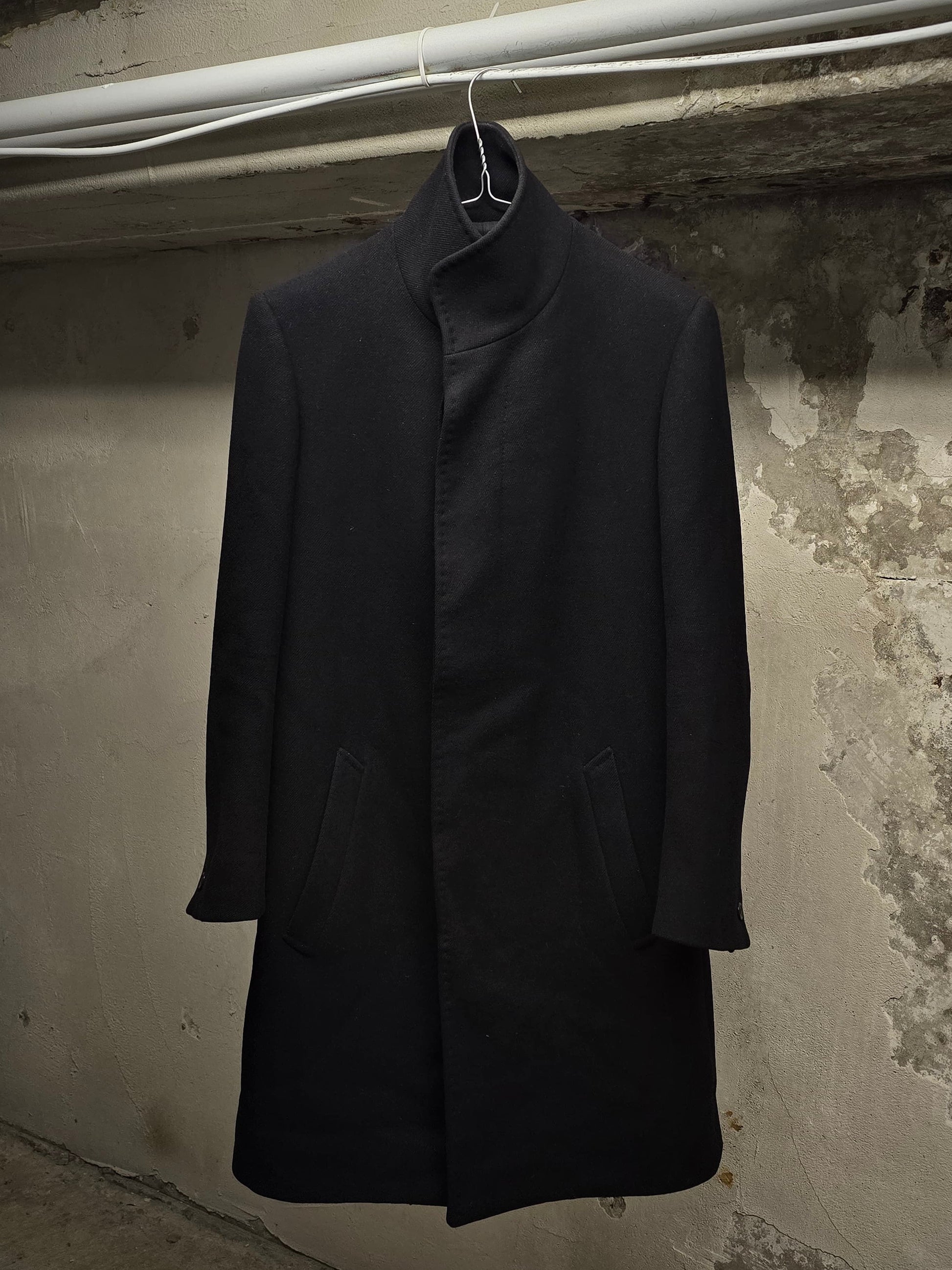 Carol Christian Poell AW01-02 "Public Freedom" High Neck Wool Coat | Archive Fashion Toronto