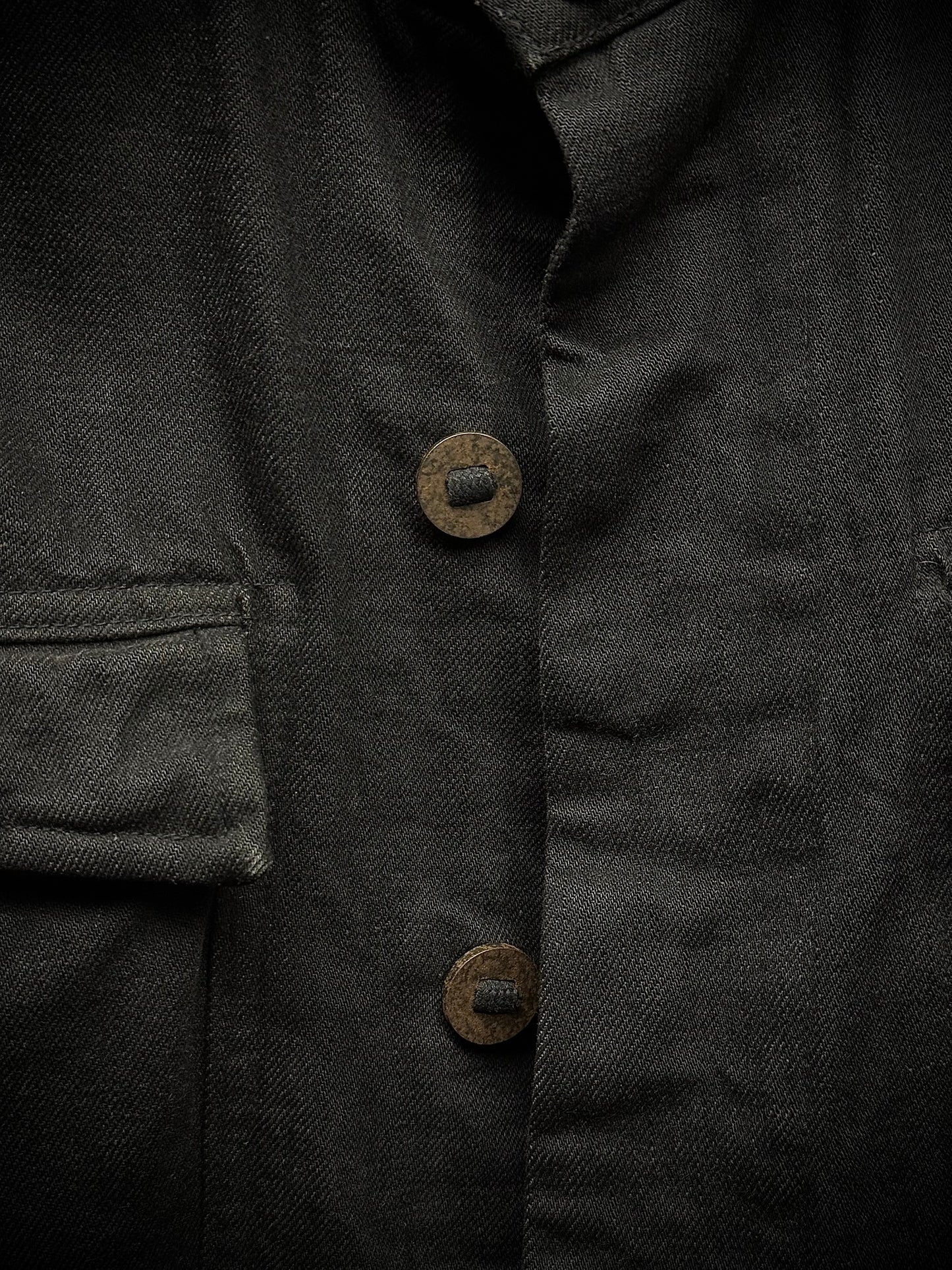 Boris Bidjan Saberi SS14 'TEJANA 1' Horse Culatta Leather Sleeve Hybrid Denim Jacket