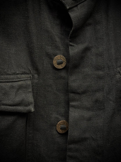 Boris Bidjan Saberi SS14 'TEJANA 1' Horse Culatta Leather Sleeve Hybrid Denim Jacket