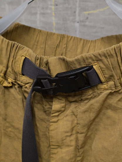 The Viridi-Anne SS22 Mustard Yellow Cargo Utility Jogger Pants