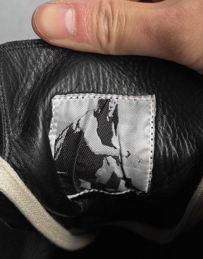 Rick Owens AW12 “MOUNTAIN” All-black Leather Ramones Sneakers