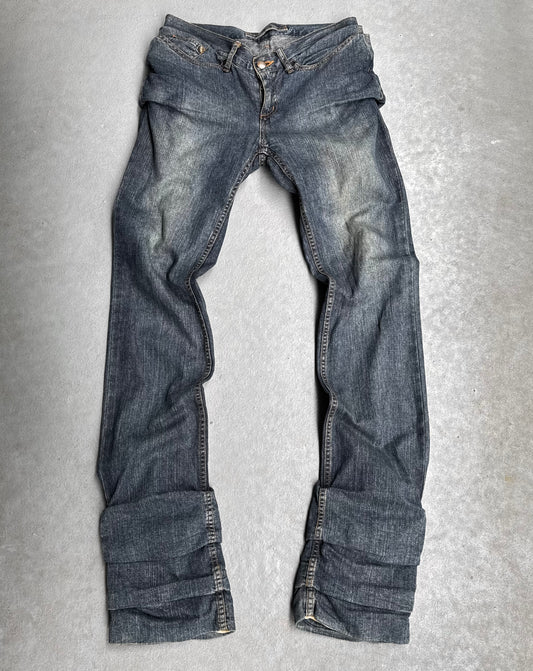 MiharaYasuhiro AW05 Washed Blue Layered Stack Denim