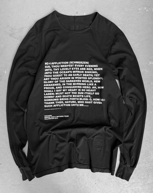 Rick Owens DRKSHDW AW19 "LARRY" Richard Wagner’s Affliction Print Long-sleeves