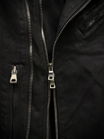 BALMAIN by Olivier Rousteing SS15 Waxed Denim Perfecto Rider Jacket