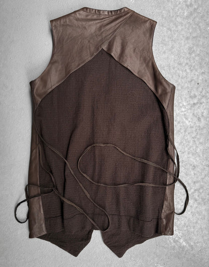 Isaac Sellam: “Experience” Lambskin Leather Hybrid Wool Vest