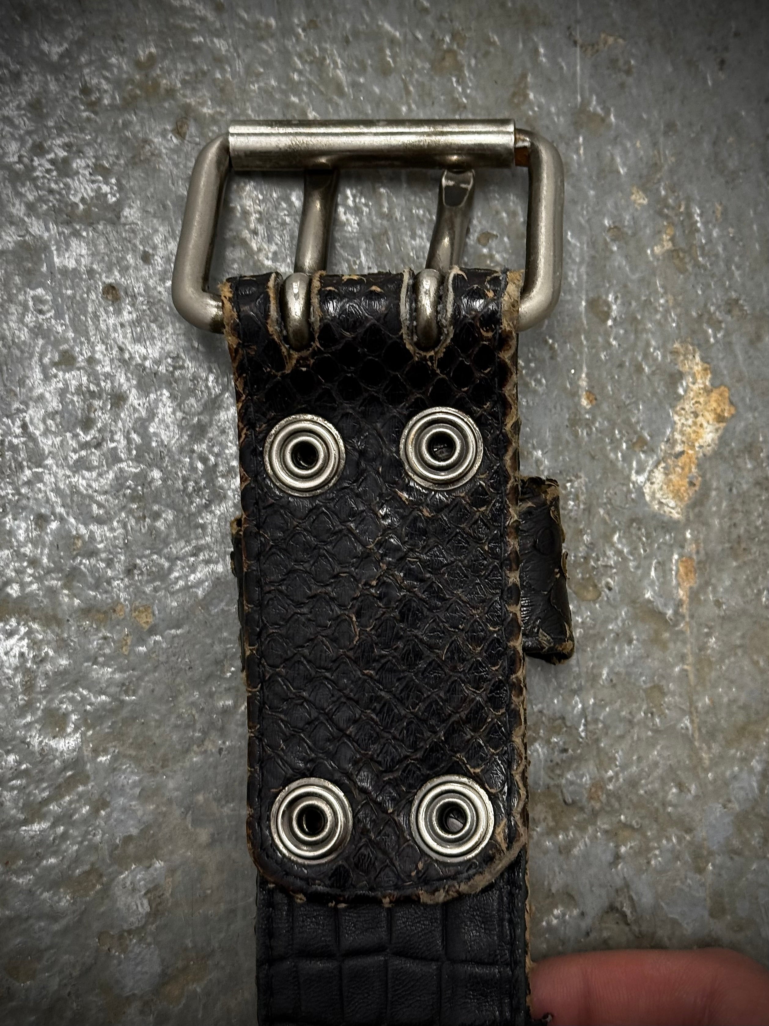 KMRii Early 2000s Scar-Stitch Leather Belt | Archive – DRIEW