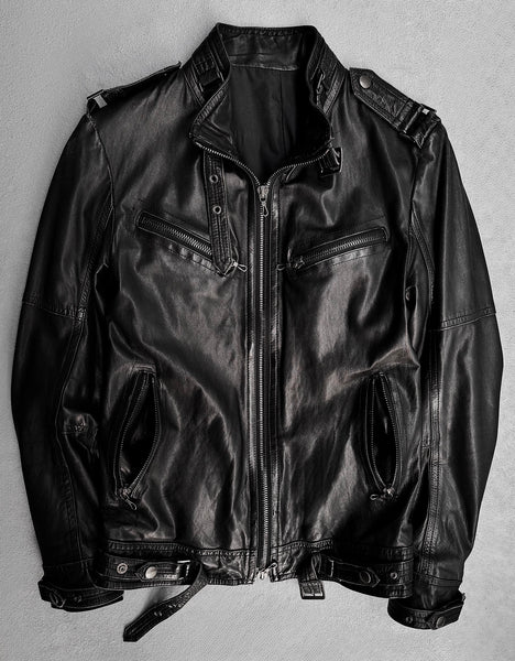 SHELLAC Multi-Zip Leather Rider Jacket | Archive Tokyo – DRIEW