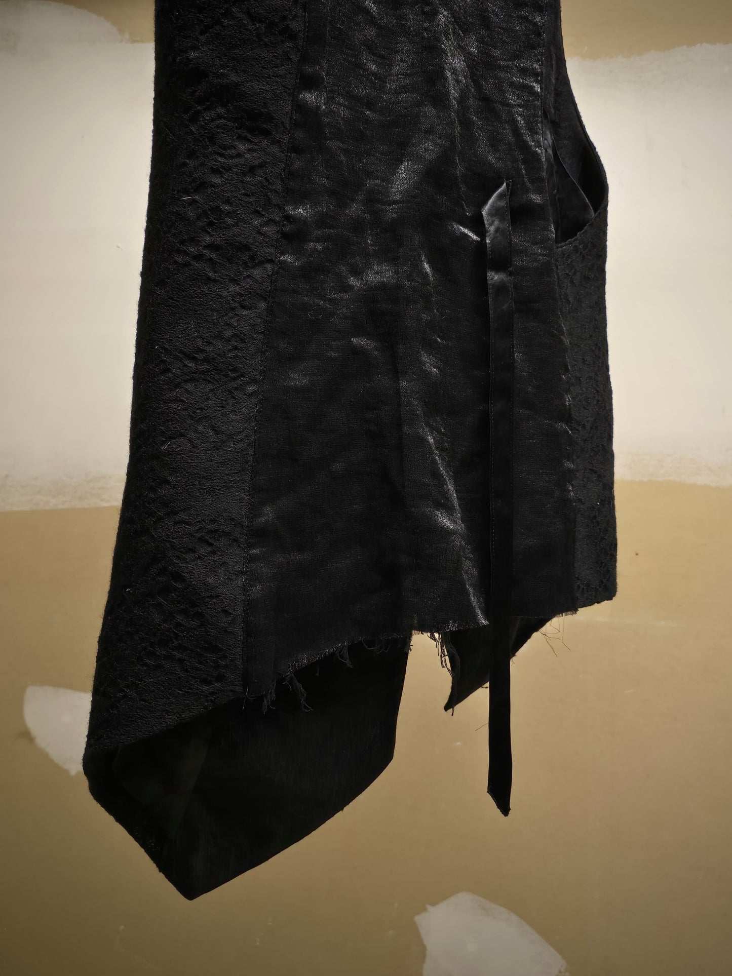 IfSixWasNine Early 00s 'NO. SLIPVEST SPIDER 0826F' Asymmetric Wool Jacquard Vest