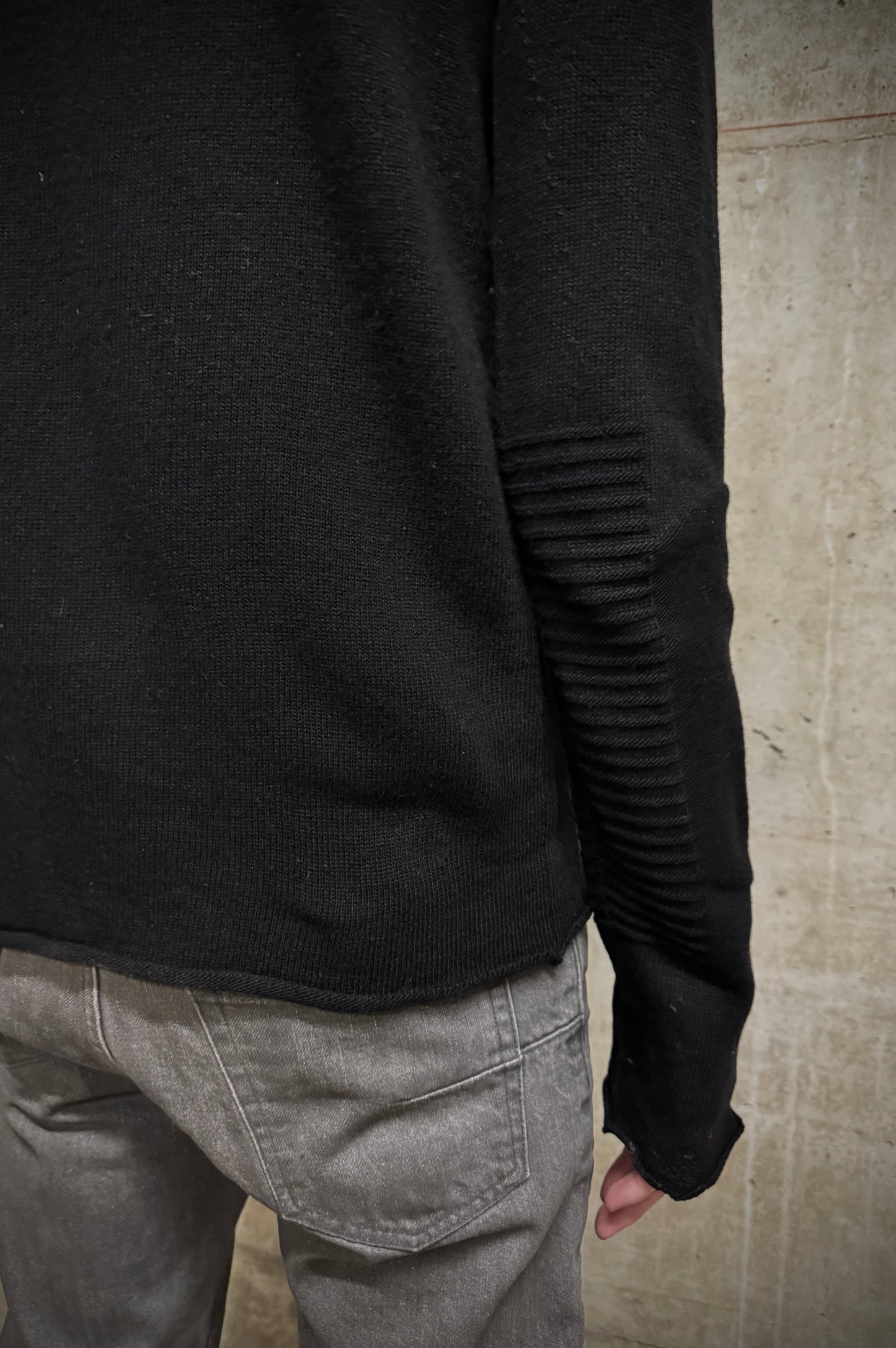 Lumen et Umbra 2010s Merino Wool Multi-Weave Knit Sweater detail | DRIEW GARMENTS