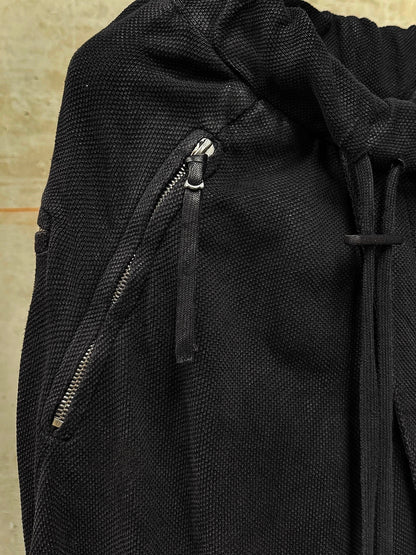 Boris Bidjan Saberi SS17 ‘P15-F0503M’ Object-dyed Vinyl Processed Military Drop-crotch Shorts