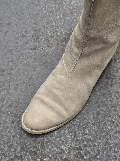 Carol Christian Poell AW05 "On Demand" Reverse Horse Leather Side Zip Boots detail | DRIEW GARMENTS