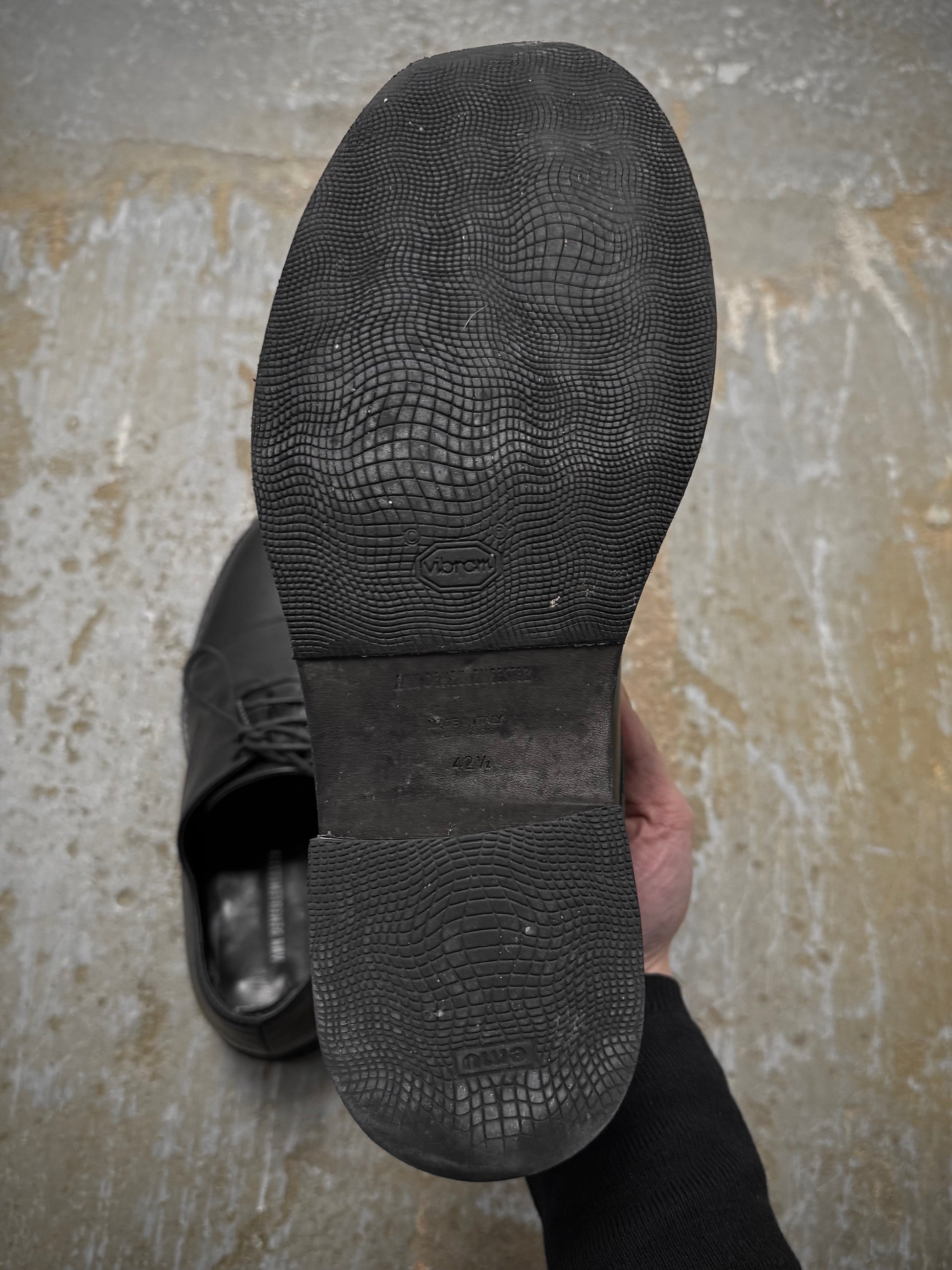 Ann Demeulemeester AW21 'Olivier' Cow Leather Derbies detail | DRIEW GARMENTS