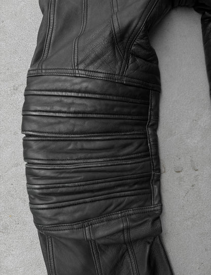 Yasuyuki Ishii Early 00s Padded Biker Sheepskin Leather Pants