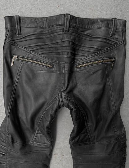 Yasuyuki Ishii Early 00s Padded Biker Sheepskin Leather Pants