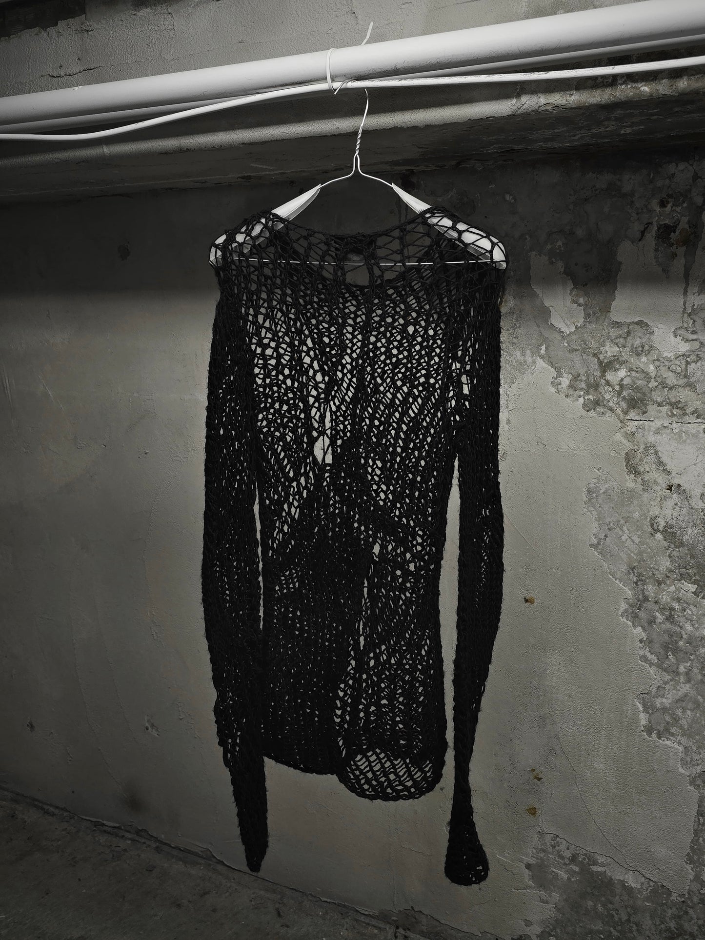Number (N)ine SS04 "DREAM BABY DREAM" Wool Spider Knit Long-sleeves detail | DRIEW GARMENTS