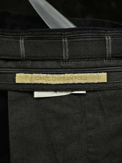 Carol Christian Poell SS06 'PM/2104 RIGHT/10' Yellow Overlock Stitch Classic Trousers