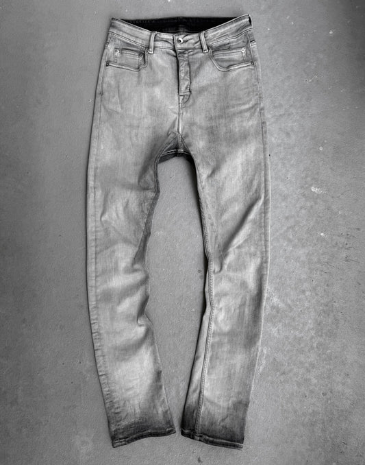 Rick Owens DRKSHDW AW22 “STROBE” Mineral Pearl ‘Detroit Cut’ Denim