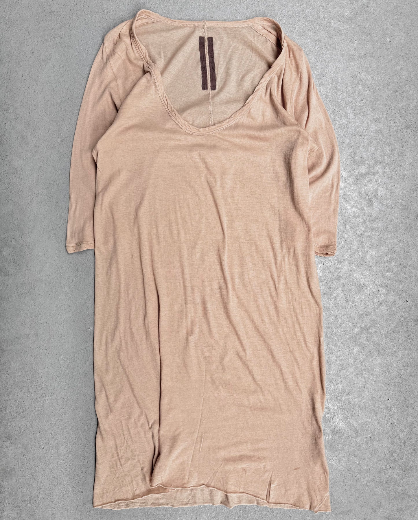 Rick Owens SS13 “ISLANDS” Asymmetrical Flesh Raglan T-shirt