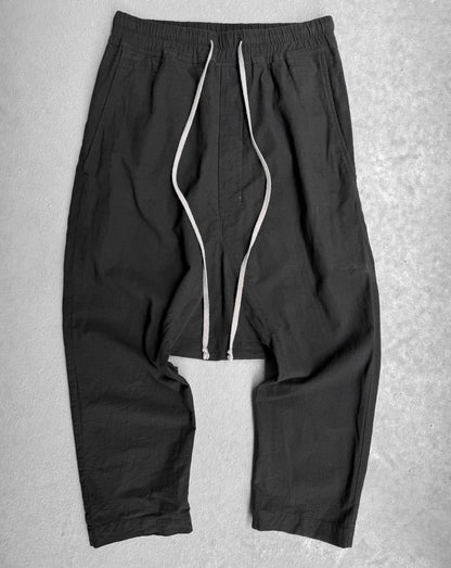 Rick Owens SS18 “DIRT” Lightweight Cotton Drop-crotch Pants