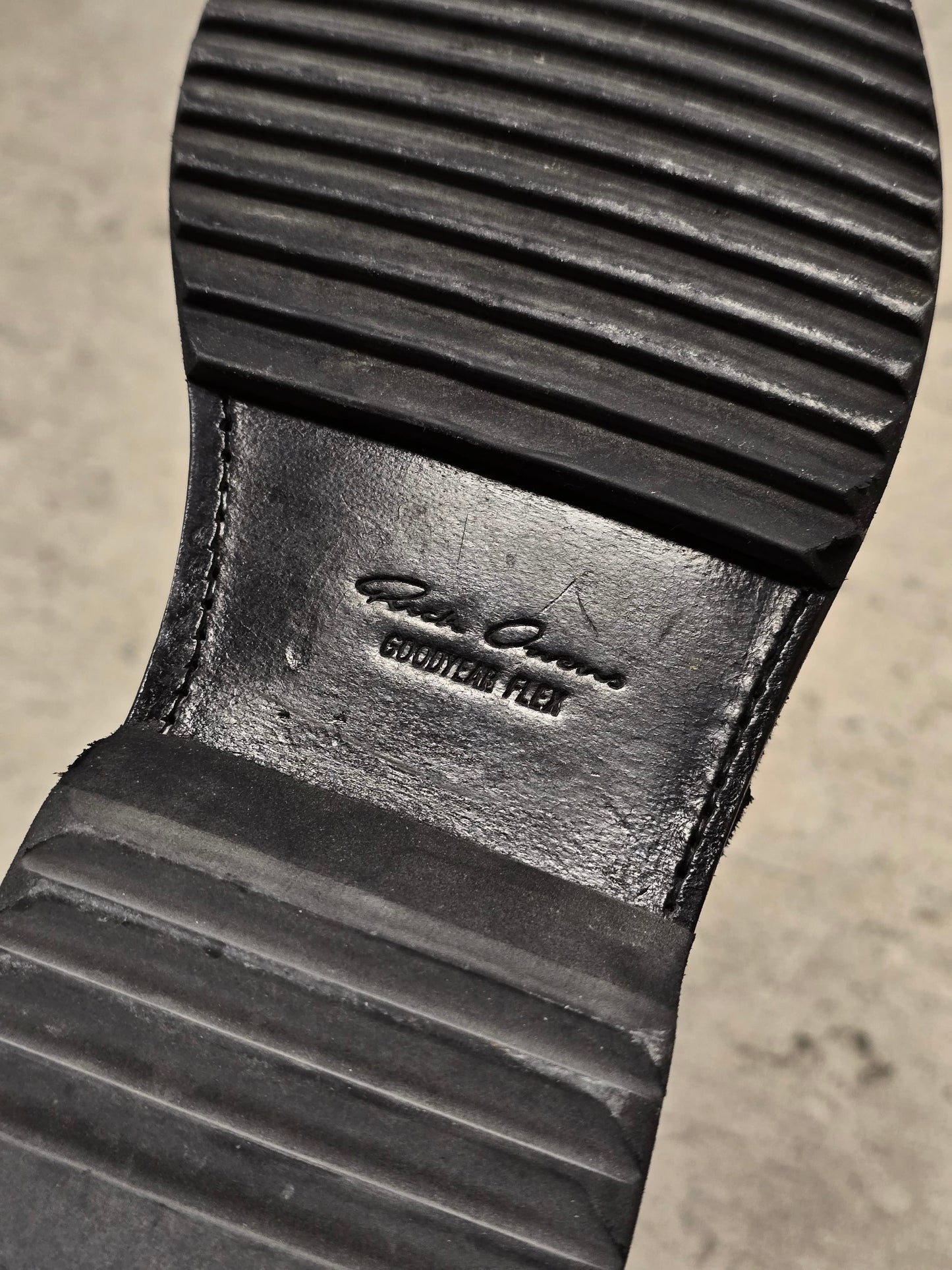 Rick Owens SS17 "WALRUS" Goodyear Flex Reverse Cow Leather Creeper Boots