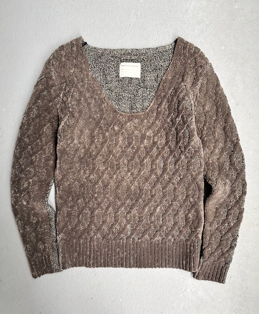 MiharaYasuhiro AW05 Hybrid Velour Switch Wool Sweater