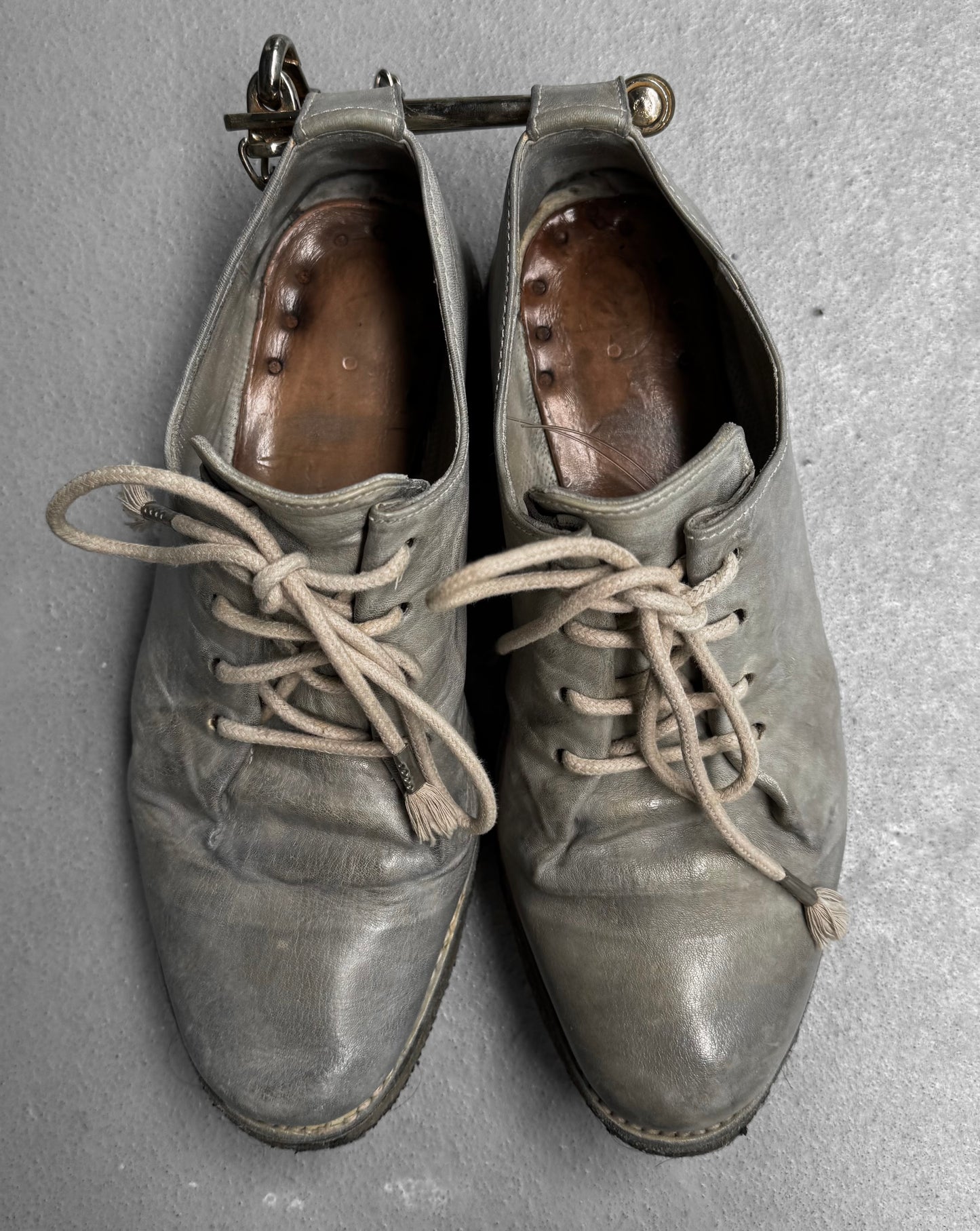 Carol Christian Poell ‘AM/2597-IN ROOMS-PTC’ Object-dyed Kangaroo Leather Folded Officer Derbies