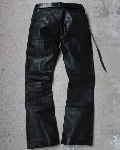 RipVanWinkle 00s Cracked Steerhide Leather Bootcut Pants