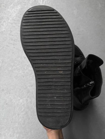 Rick Owens AW23 "LUXOR" Mega Bumper Leather Sneakers detail | DRIEW GARMENTS