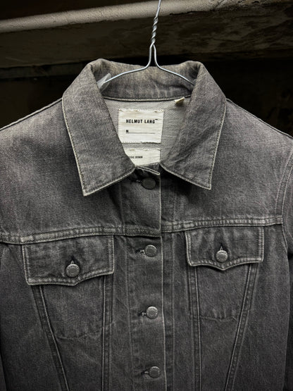 Helmut Lang Early 00s Washed Grey Denim Trucker Jacket