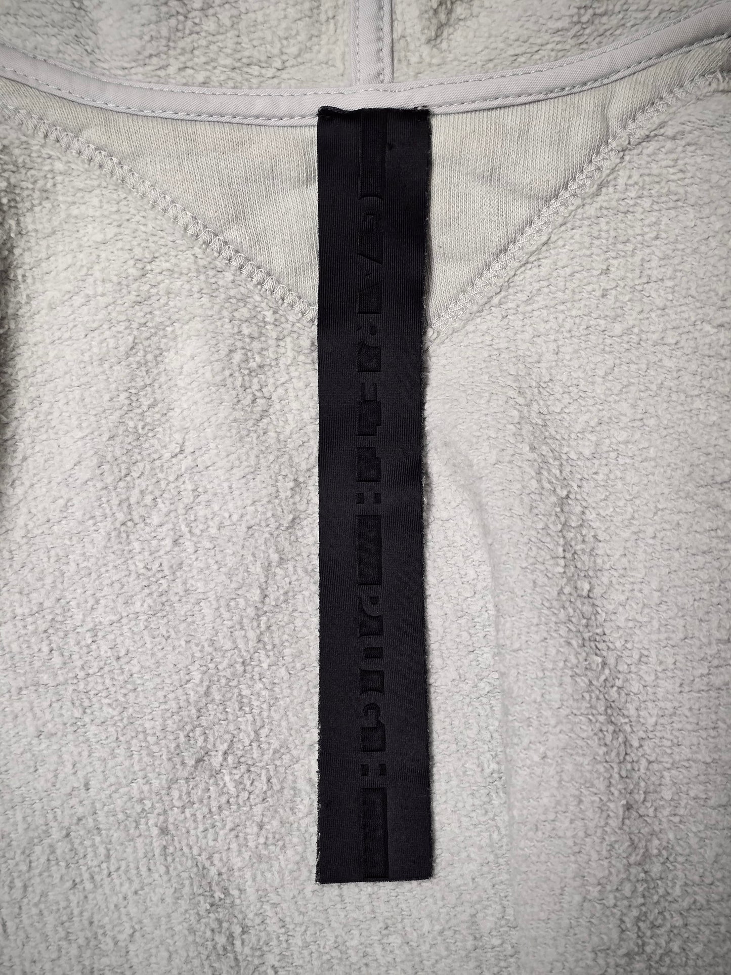 Gareth Pugh SS14 Light Grey Cotton Fleece Gimp Hoodie