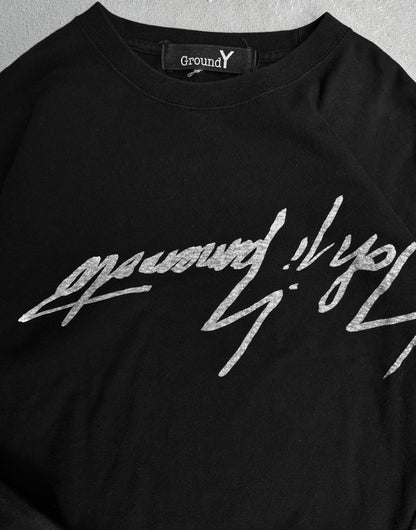 Ground Y by Yohji Yamamoto Early 00s Inverted Logo Long-sleeves