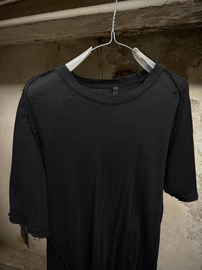 DAMIR DOMA 2010s Distressed Raglan Mesh Sleeve T-shirt