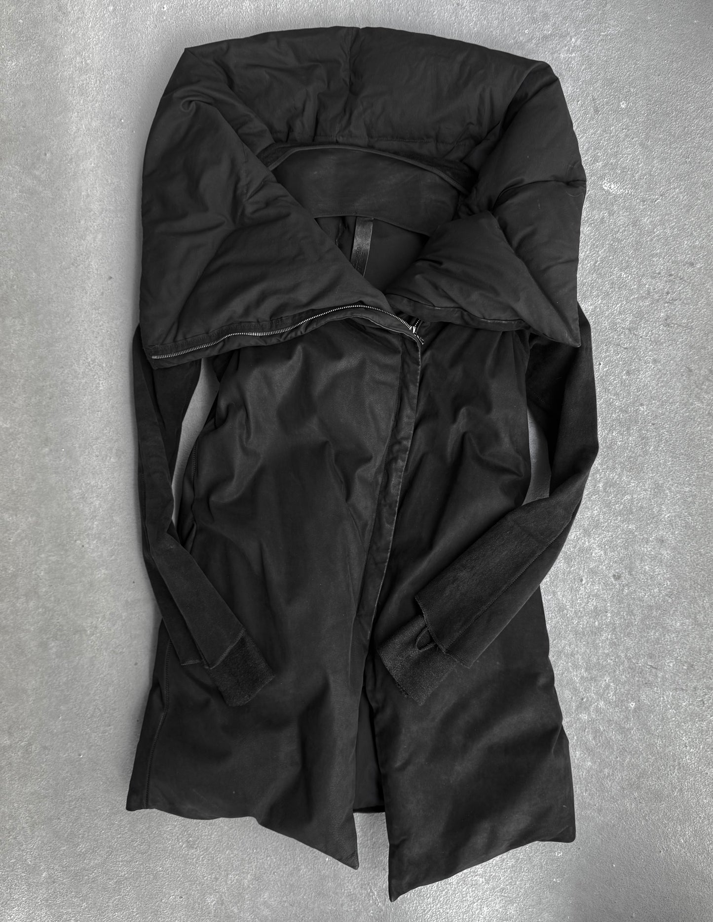Isaac Sellam: "Experience" Overlock Calfskin Puffer Down Jacket